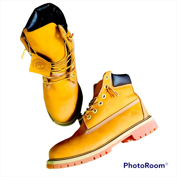 Timberland Boys 12909 Brown Leather Round Toe Lace Up Ankle Boots Size 5 M - Picture 2 of 13